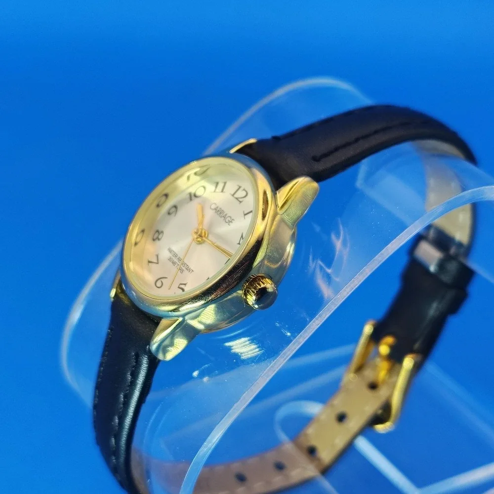 Vintage 2011 Carriage by Timex 22mm Women's Quartz‎ Cocktail Watch Sunburst Dial
